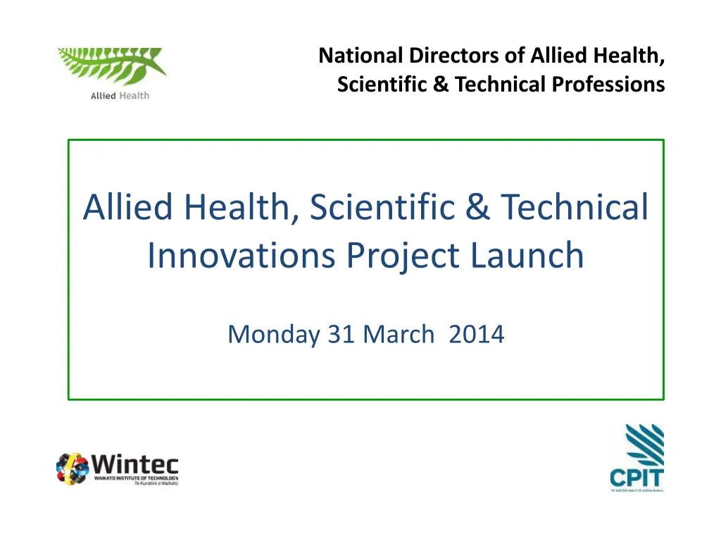 national directors of allied health scientific n.w