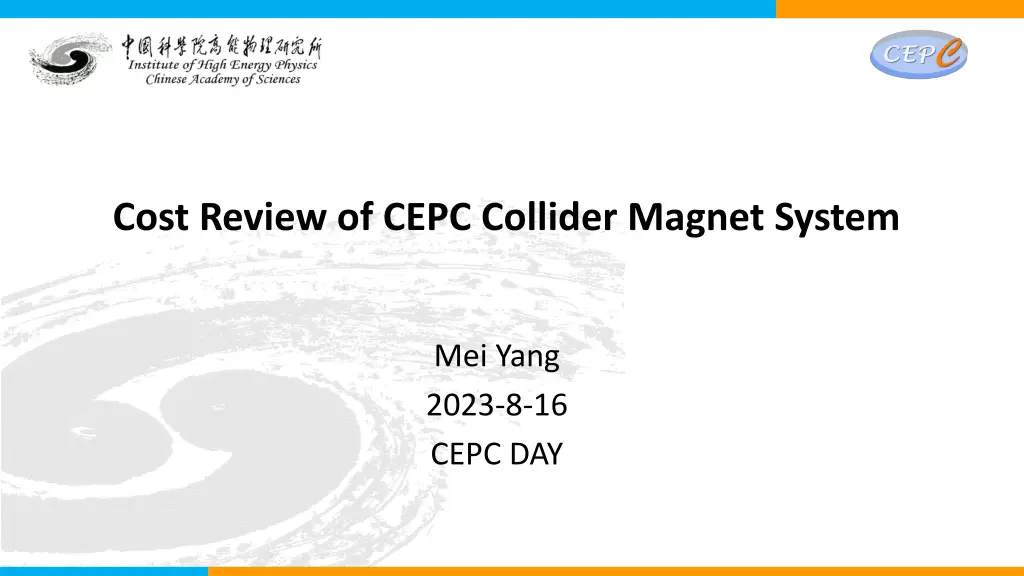 cost review of cepc collider magnet system n.w