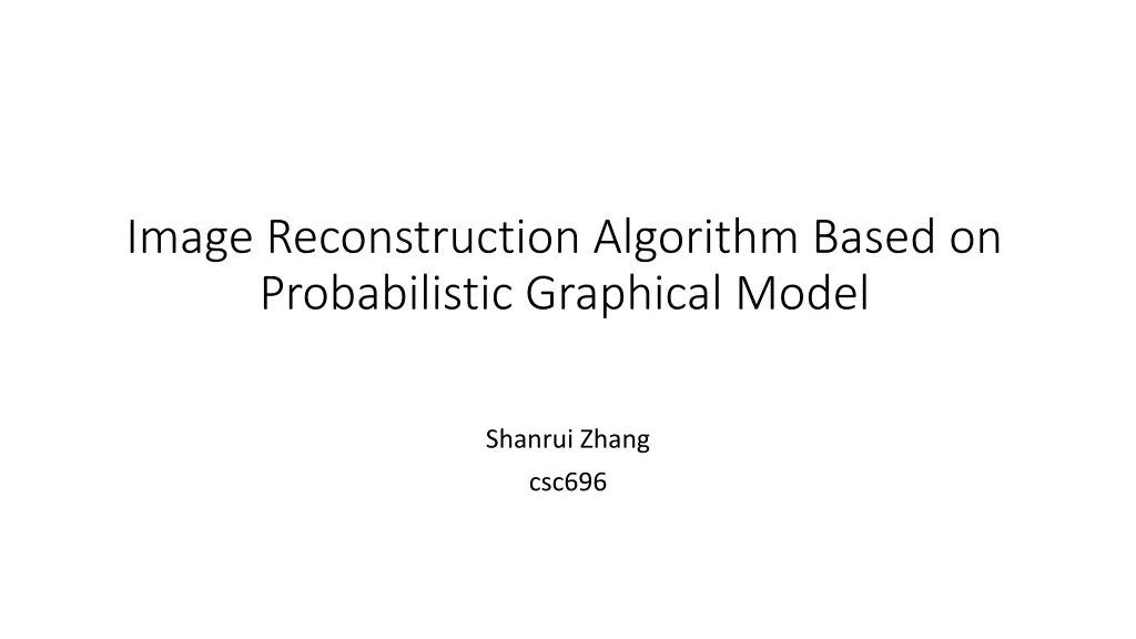 image reconstruction algorithm based n.w
