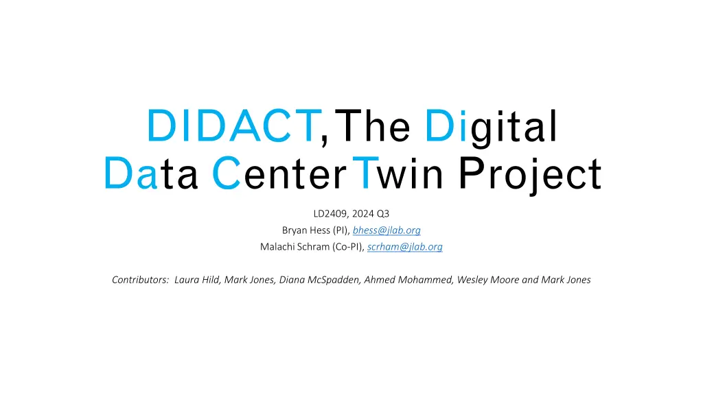 didact the digital data center twin project n.w