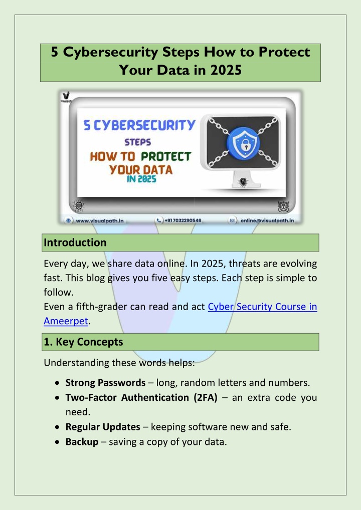 5 cybersecurity steps how to protect your data n.w