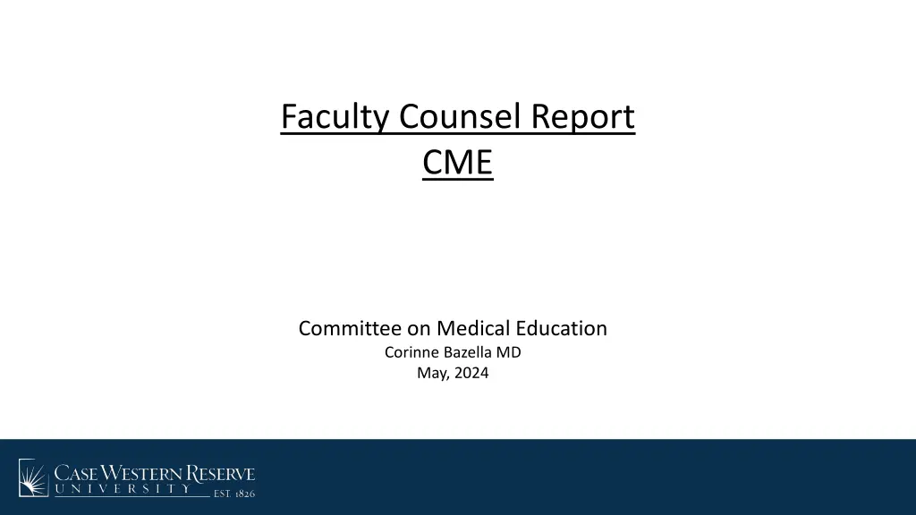 faculty counsel report cme n.w