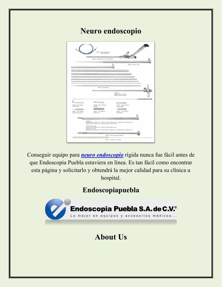 neuro endoscopio n.w