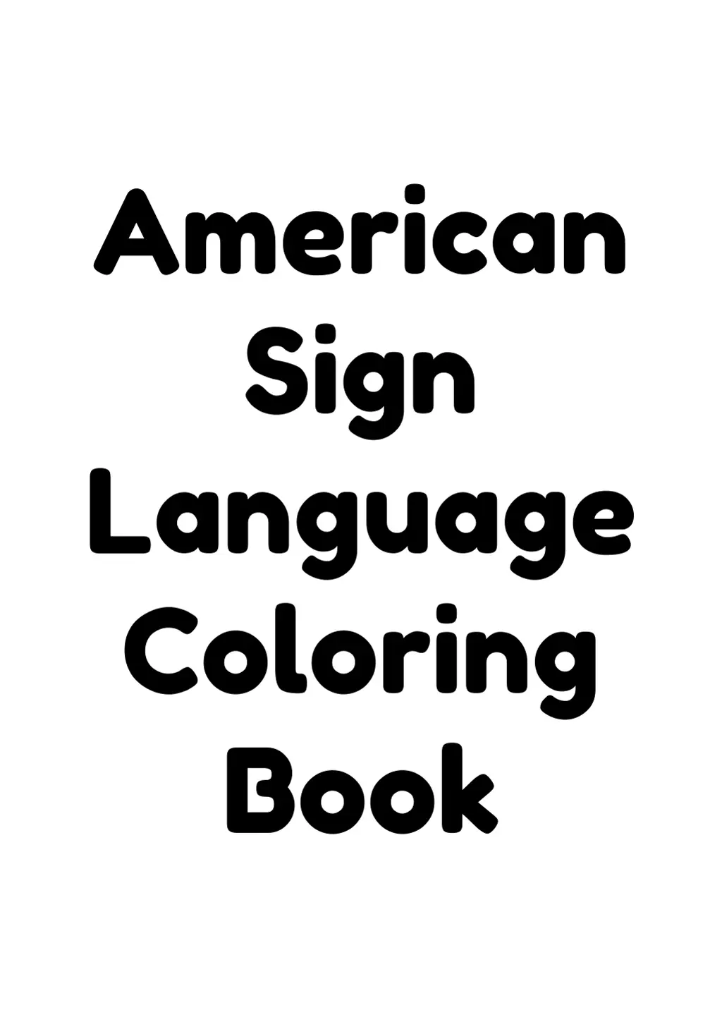 american sign language coloring book n.w