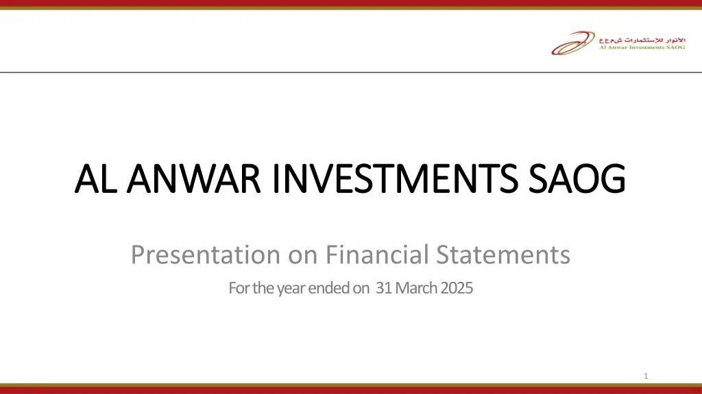 al anwar investments saog al anwar investments n.w