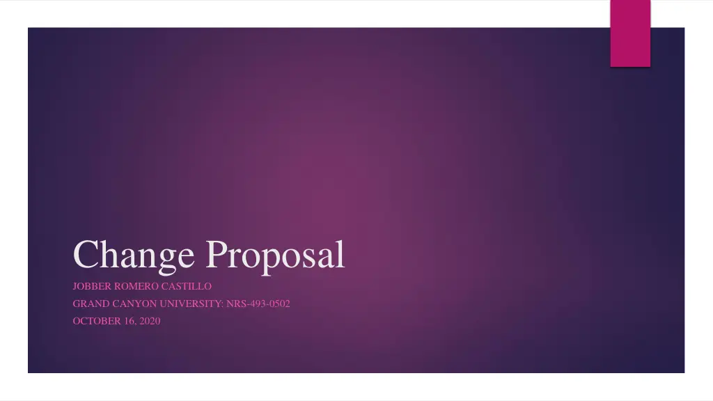 change proposal jobber romero castillo n.w
