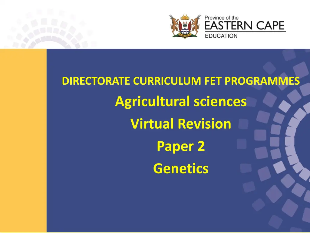 directorate curriculum fet programmes n.w