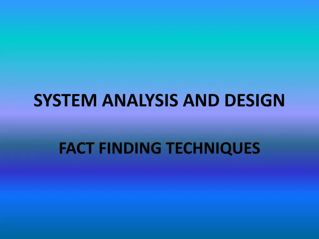 system analysis and design n.w
