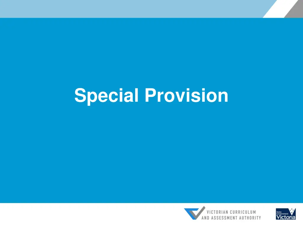 special provision n.w