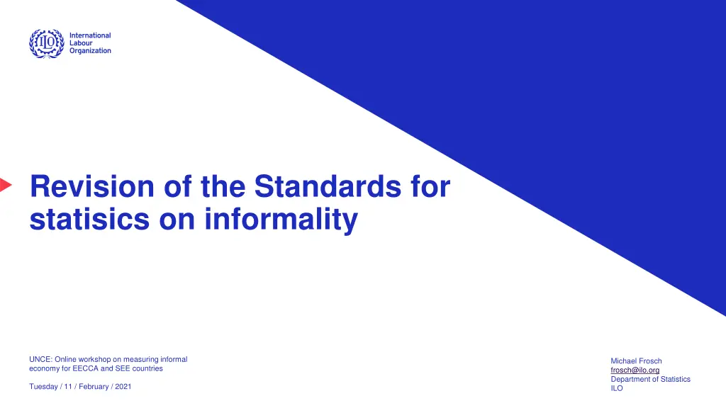 revision of the standards for statisics n.w