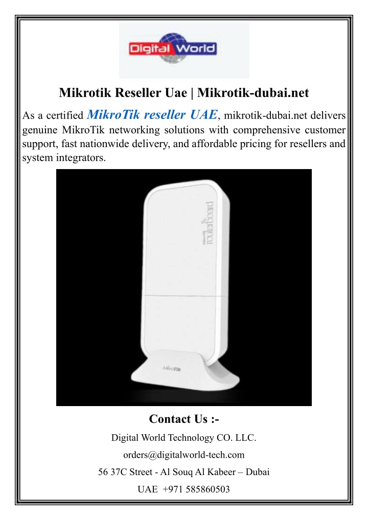 mikrotik reseller uae mikrotik dubai net n.w