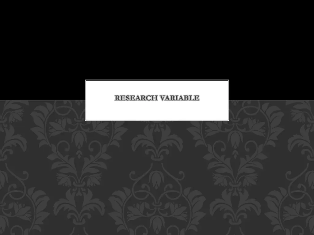 research variable n.w