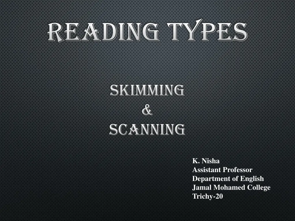 reading types n.w