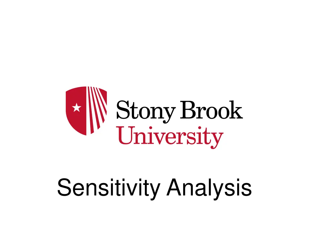 sensitivity analysis n.w