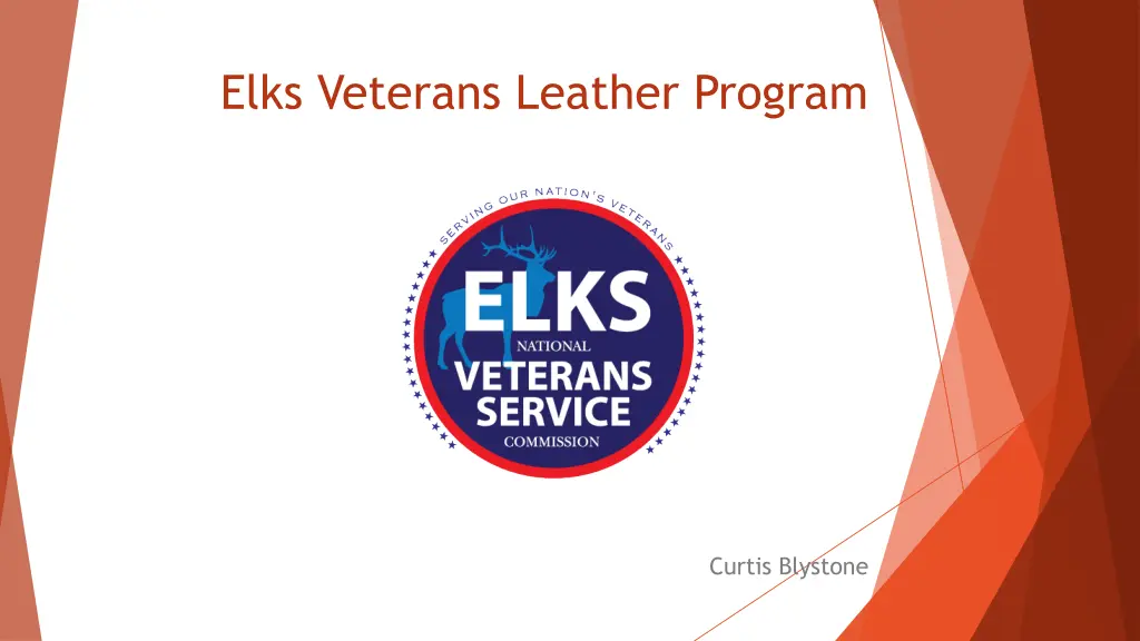 elks veterans leather program n.w