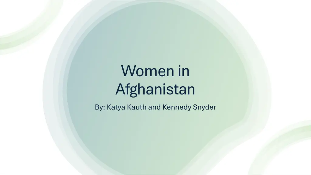 women in afghanistan by katya kauth and kennedy n.w