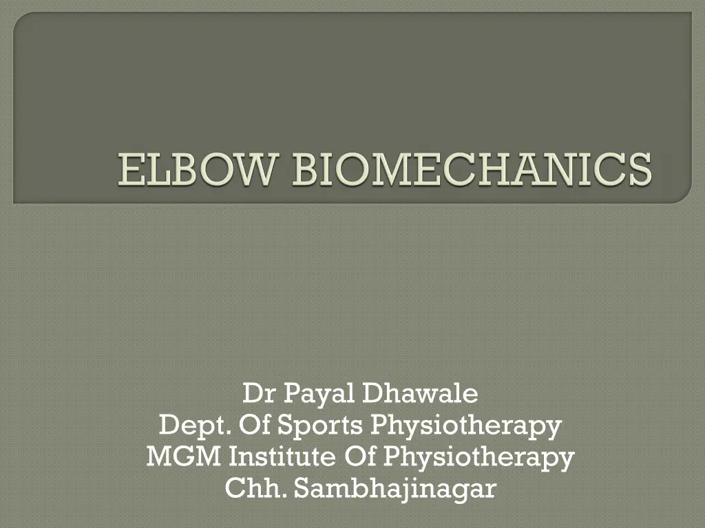 dr payal dhawale dept of sports physiotherapy n.w