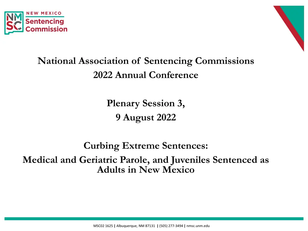 national association of sentencing commissions n.w