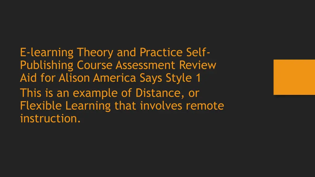 e learning theory and practice self publishing n.w