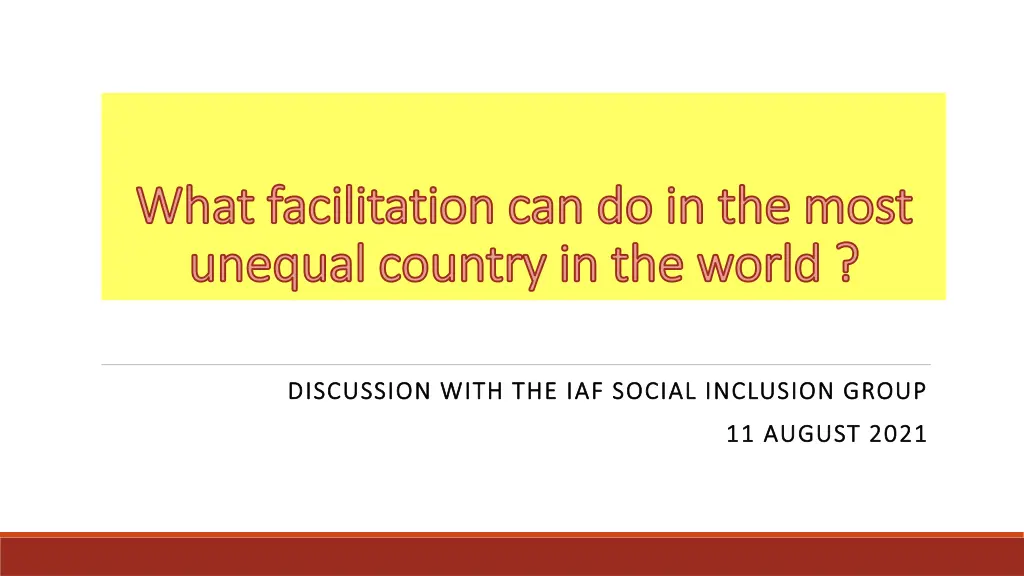 what facilitation can do in the most what n.w