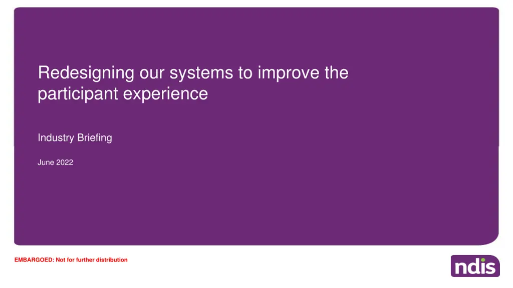 redesigning our systems to improve n.w