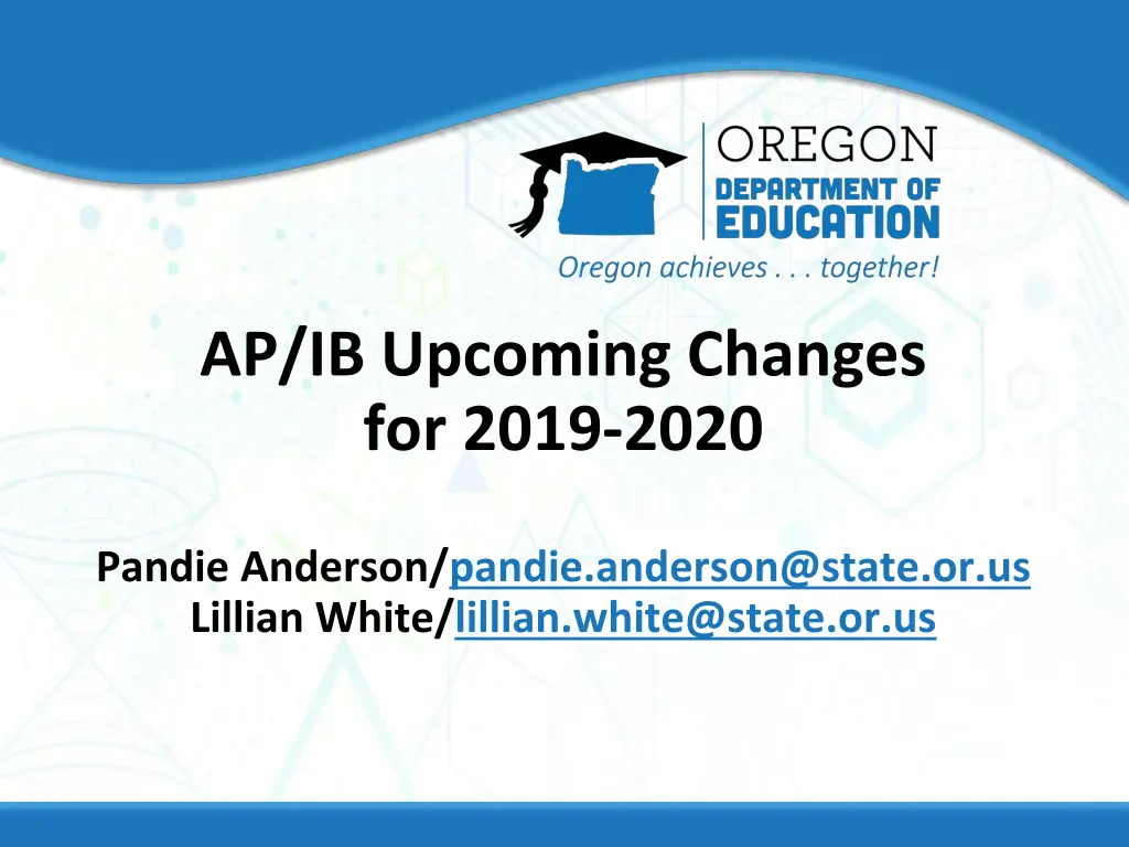 ap ib upcoming changes for 2019 2020 n.w