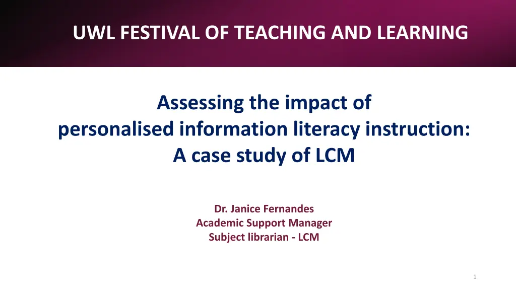 uwl festival of teaching and learning n.w