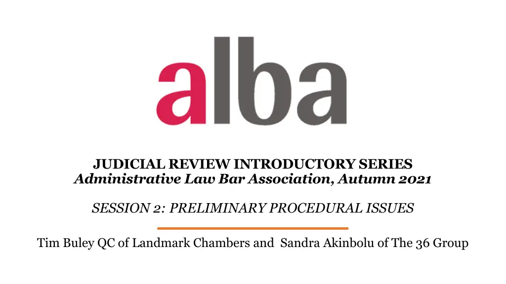 judicial review introductory series n.w
