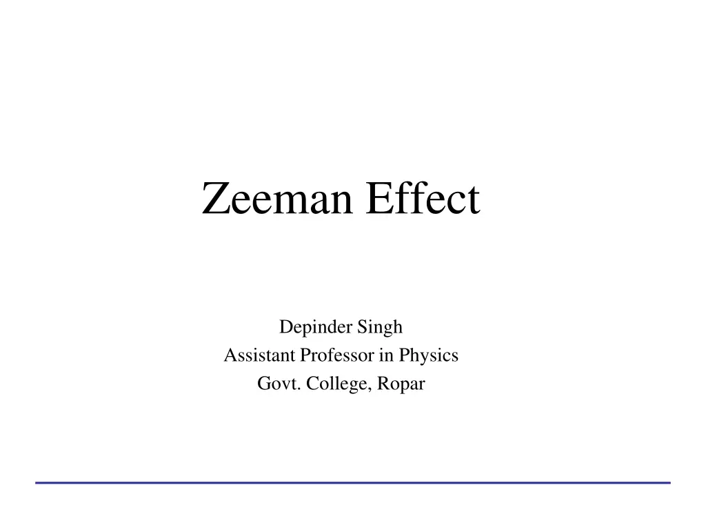zeeman effect n.w