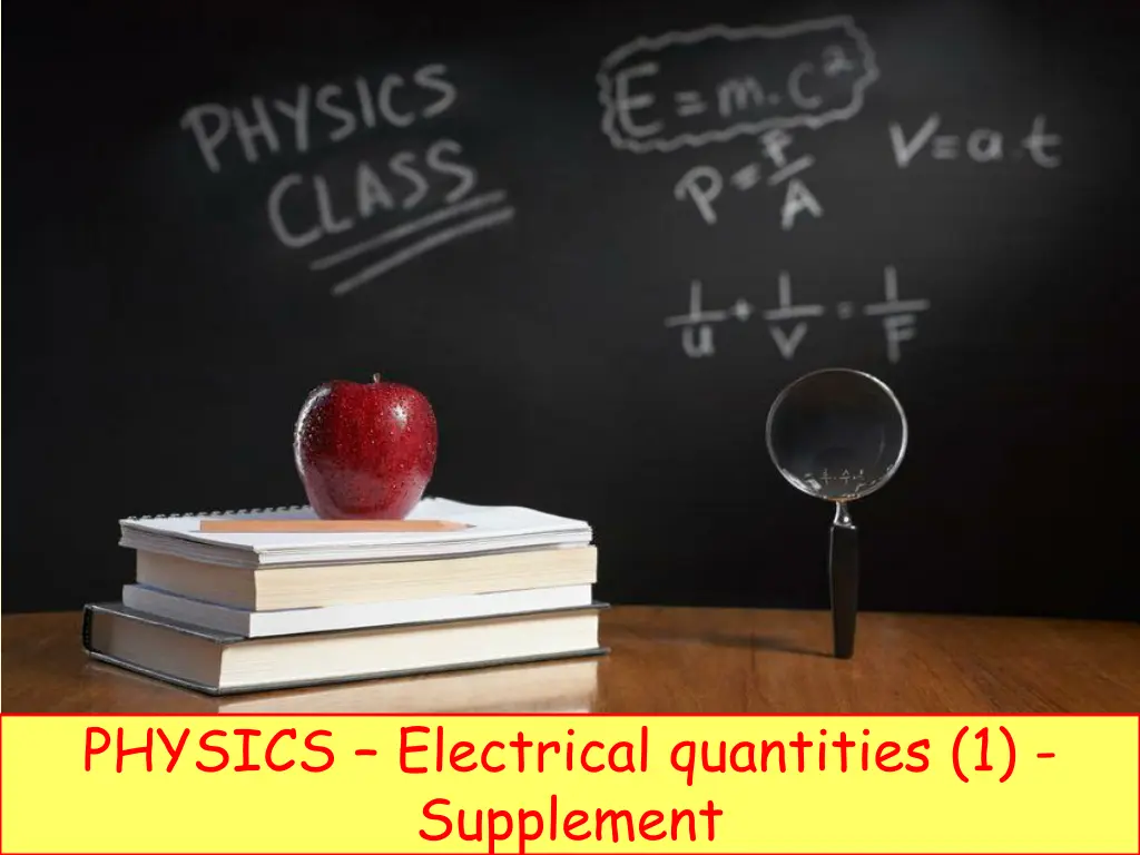 physics electrical quantities 1 supplement n.w