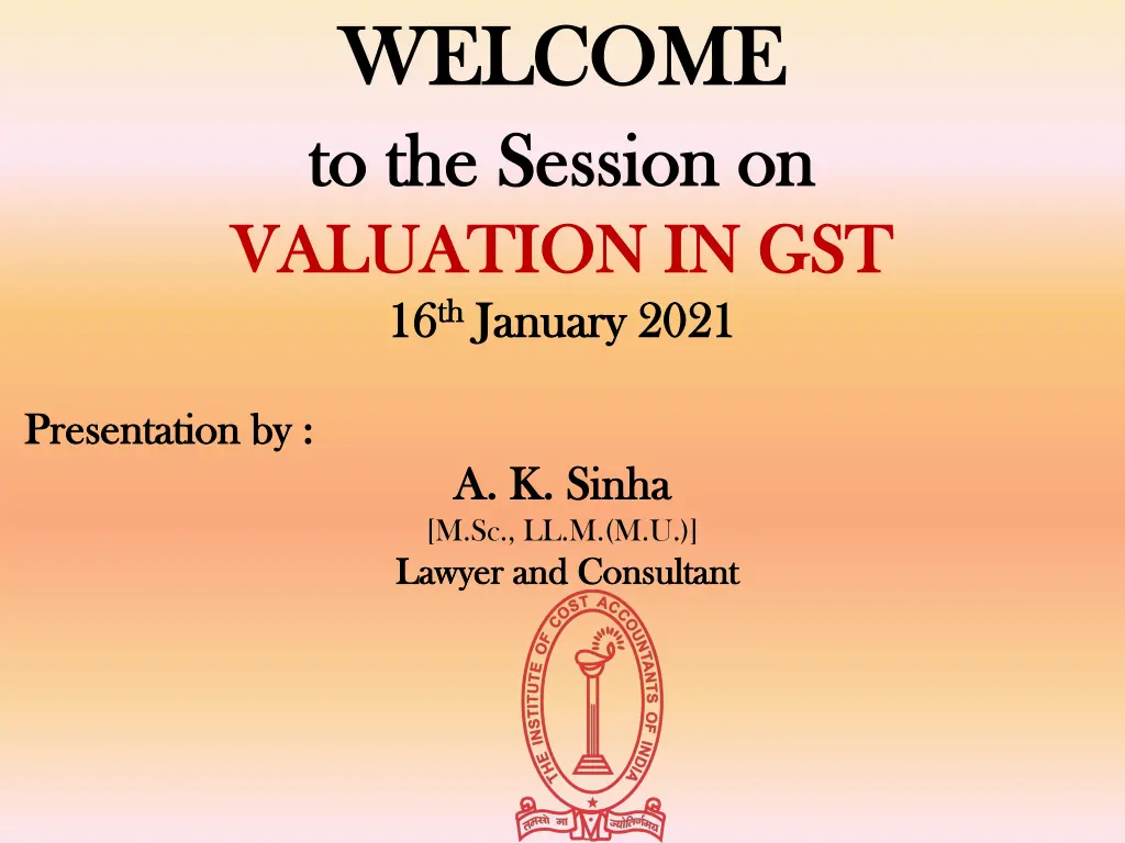 welcome welcome to the session on to the session n.w