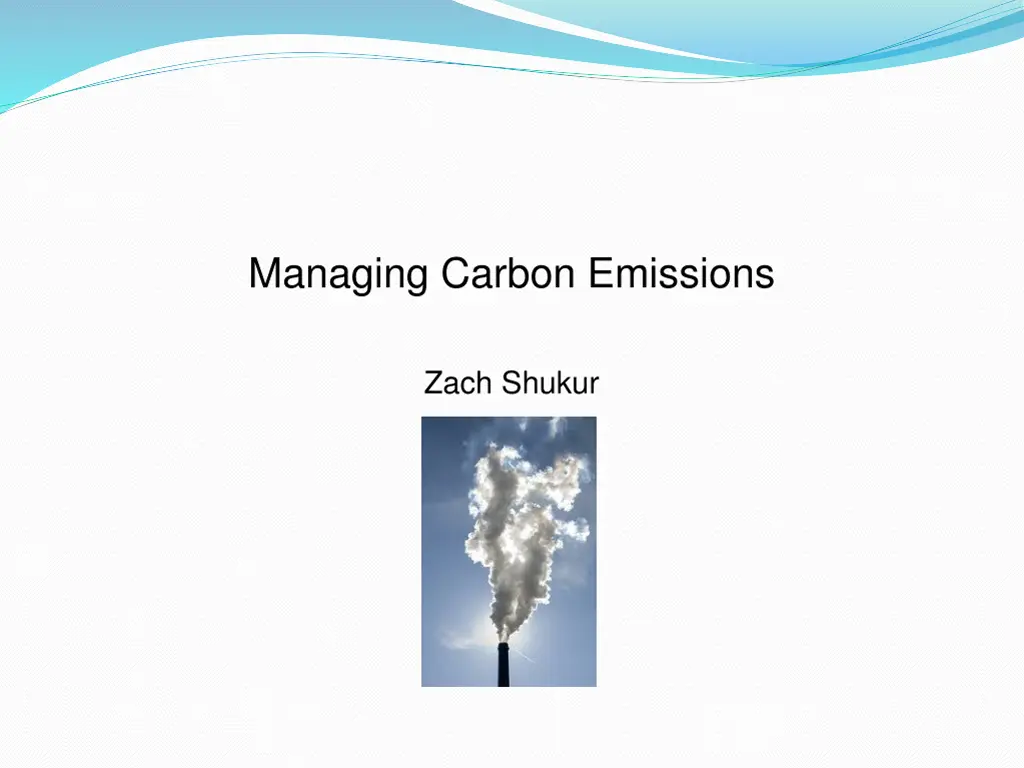 managing carbon emissions n.w