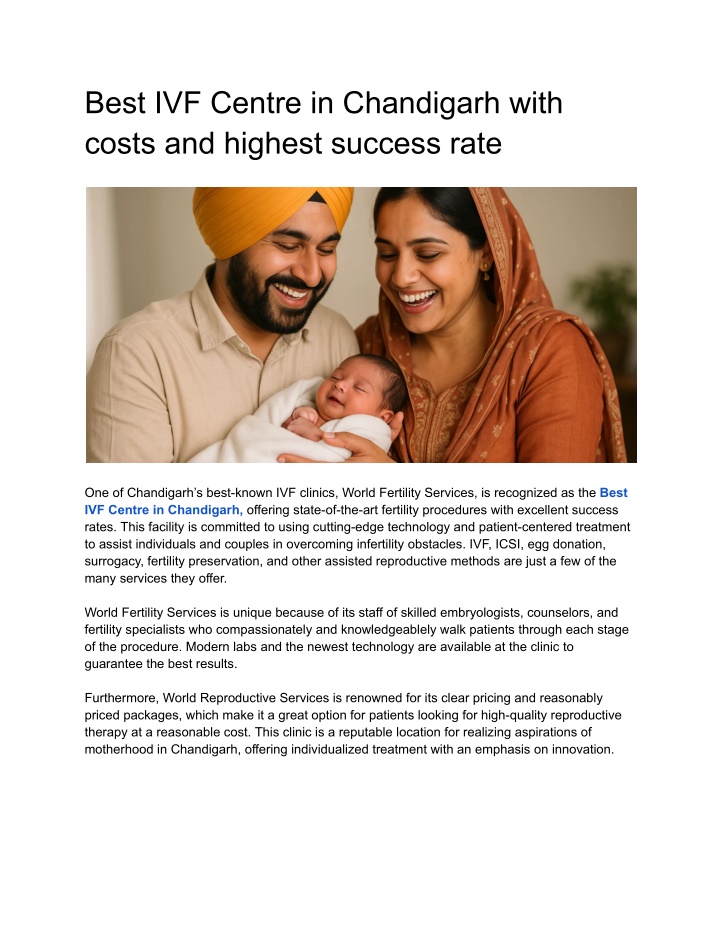 best ivf centre in chandigarh with costs n.w