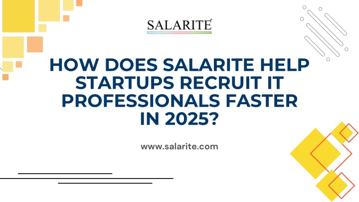 How does Salarite help startups recruit IT professionals faster in 2025