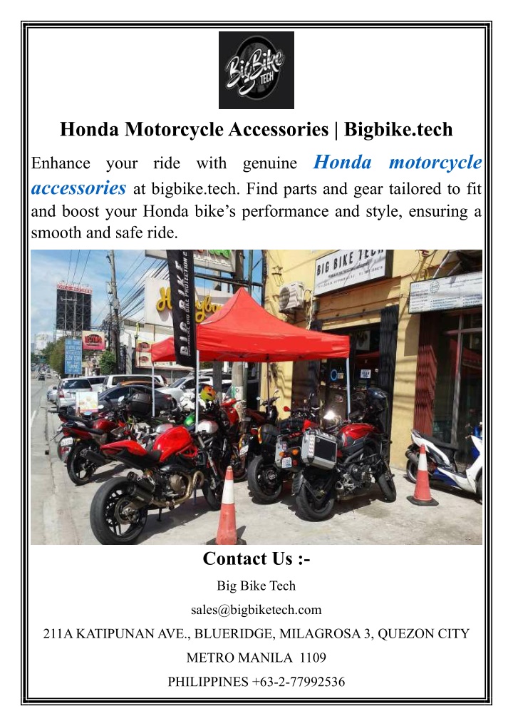 honda motorcycle accessories bigbike tech n.w