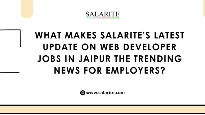 what makes salarite s latest update n.w