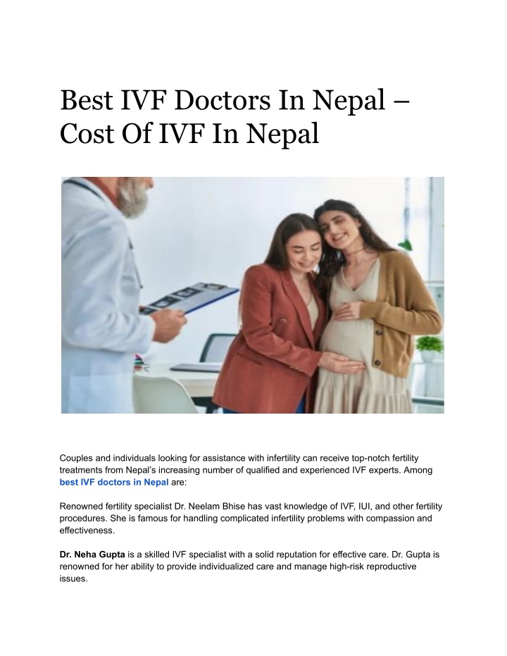 best ivf doctors in nepal cost of ivf in nepal n.w