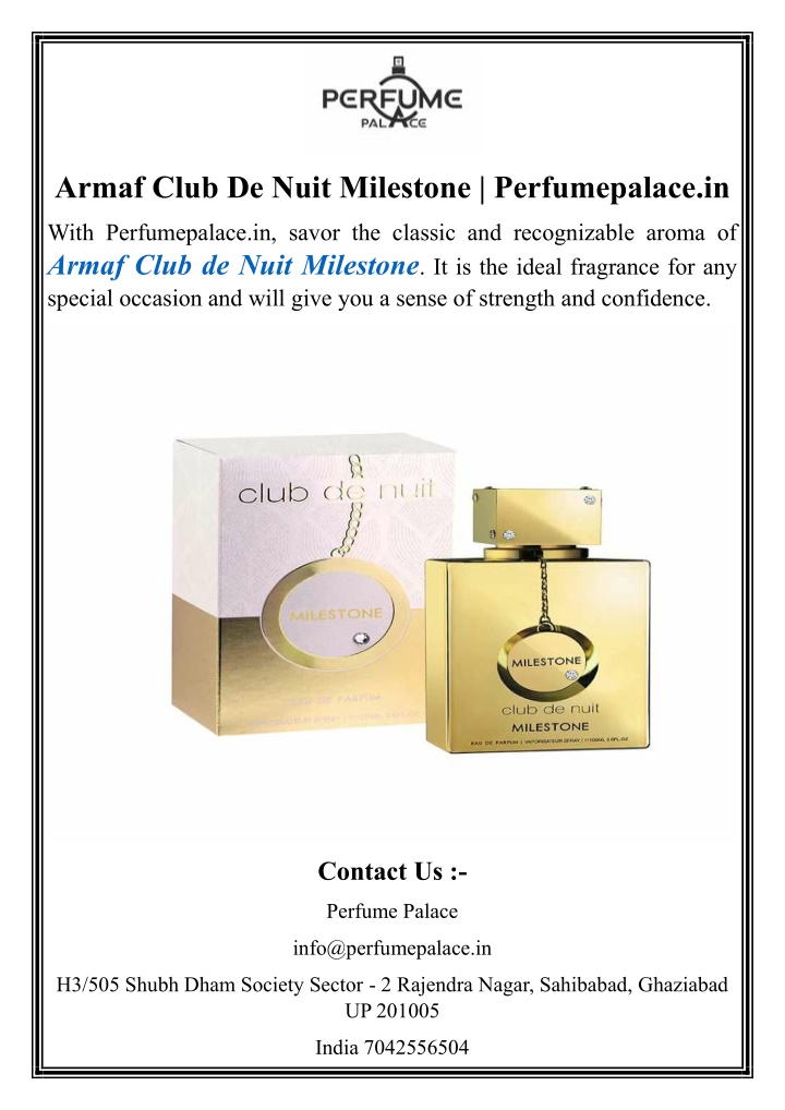 armaf club de nuit milestone perfumepalace in n.w