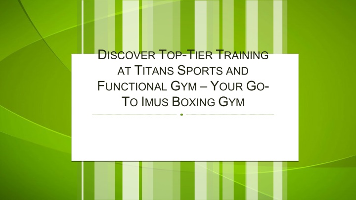 d iscover t op t ier t raining at t itans s ports n.w