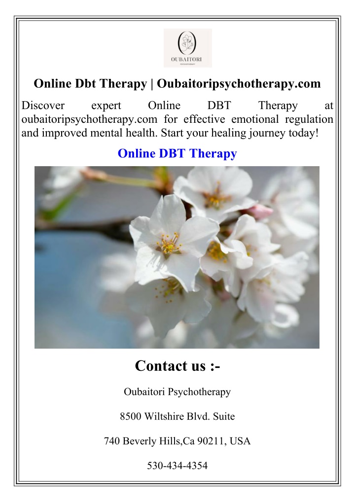 online dbt therapy oubaitoripsychotherapy com n.w
