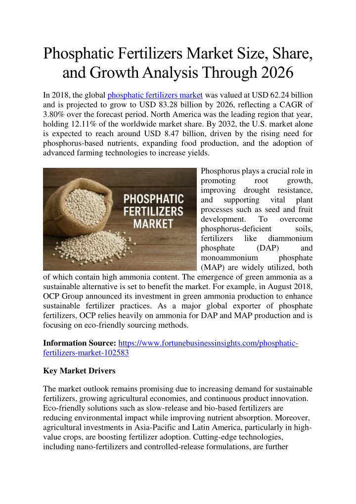 phosphatic fertilizers market size share n.w