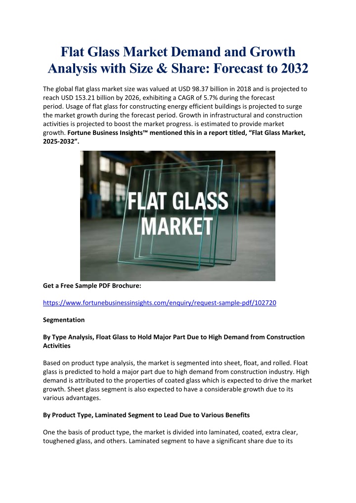 flat glass market demand and growth analysis with n.w