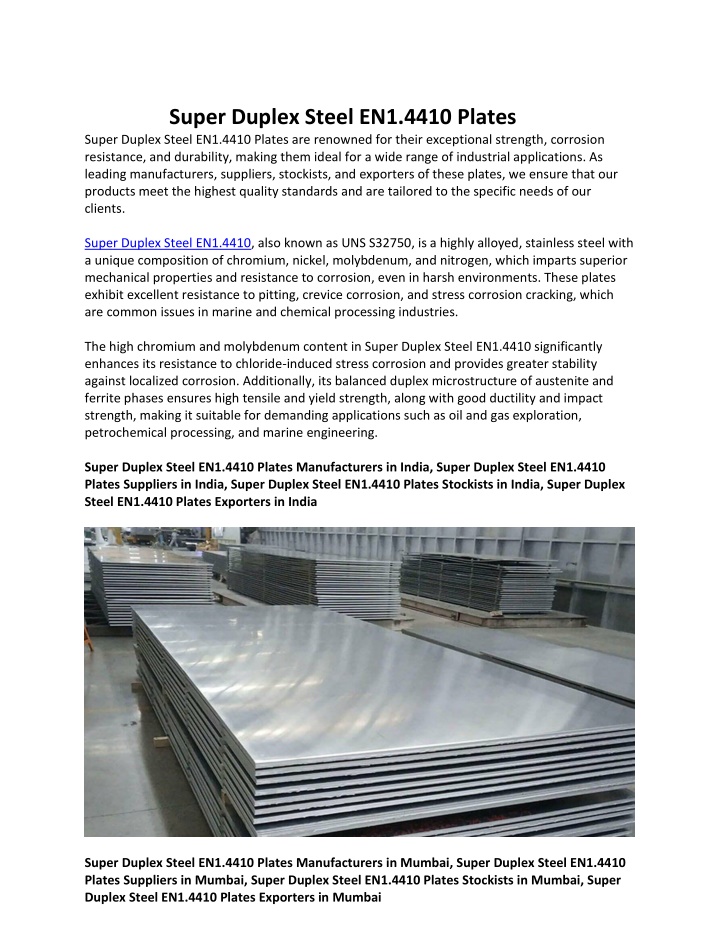 super duplex steel en1 4410 plates super duplex n.w