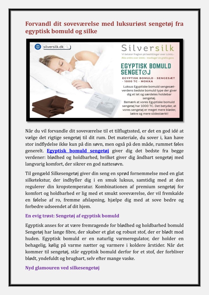 forvandl dit sovev relse med luksuri st senget n.w