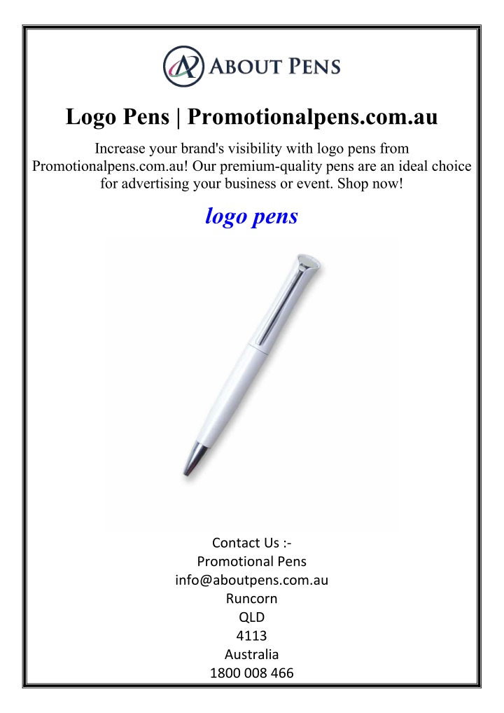 logo pens promotionalpens com au n.w