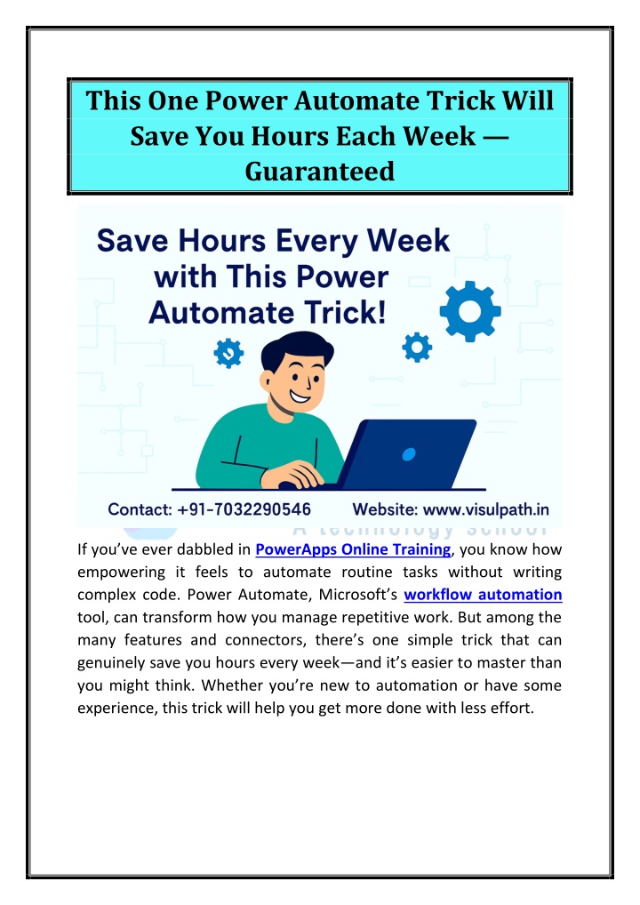this one power automate trick will save you hours n.w