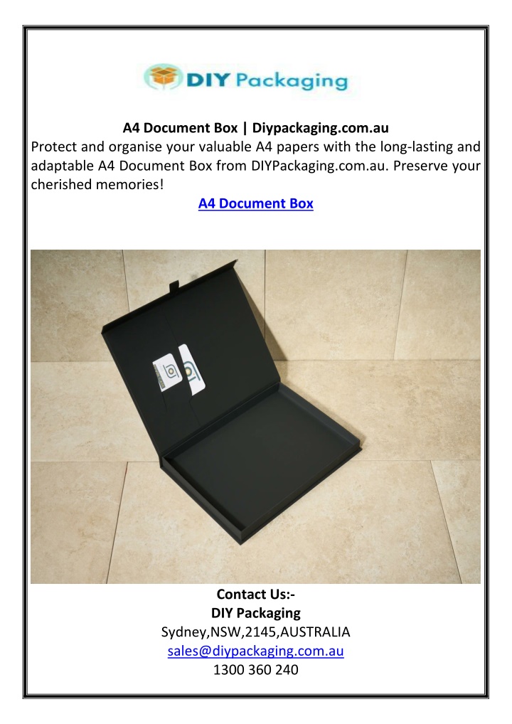 a4 document box diypackaging com au protect n.w