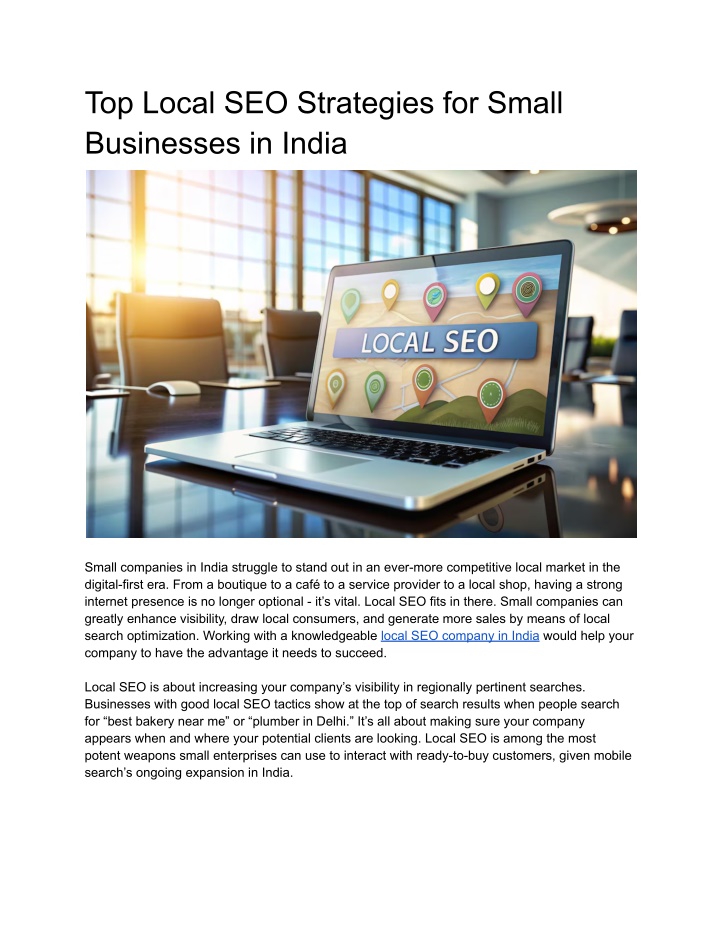 top local seo strategies for small businesses n.w