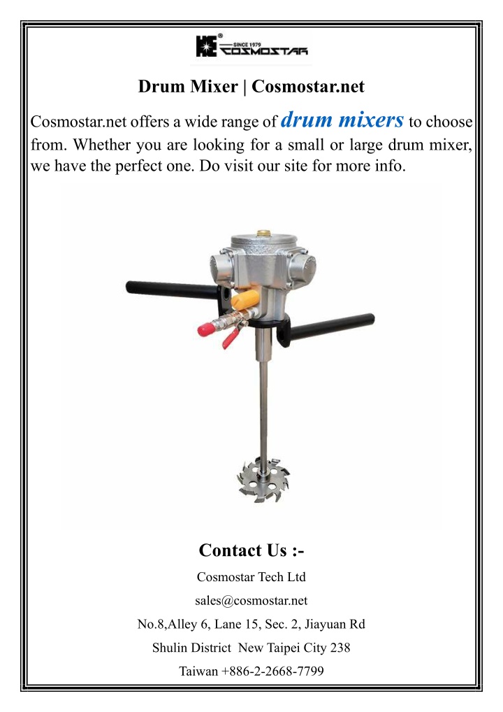 drum mixer cosmostar net n.w