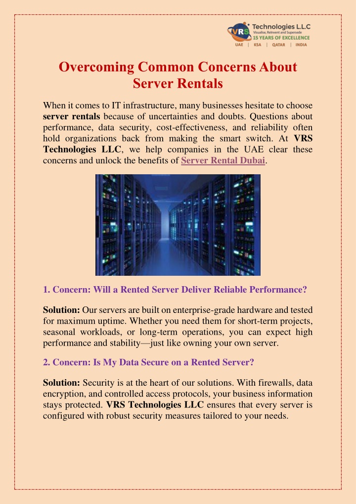 overcoming common concerns about server rentals n.w